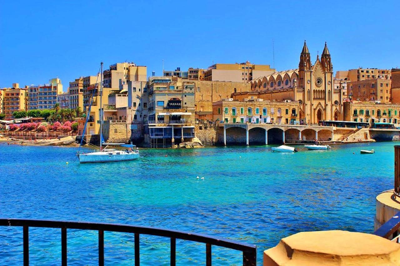 Cosy Apartment Steps To St George'S Bay Saint Julian's Exterior foto
